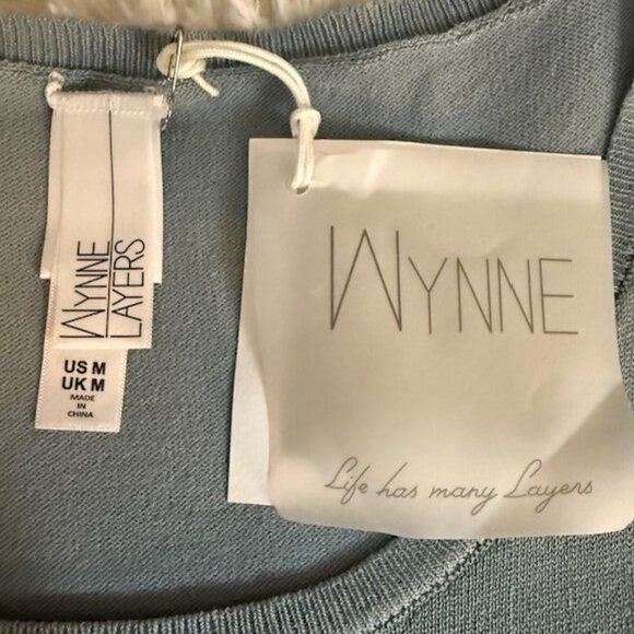 Marla Wynne Blue Side Ribbed Side Slit Sweater Tank - Picture 11 of 13